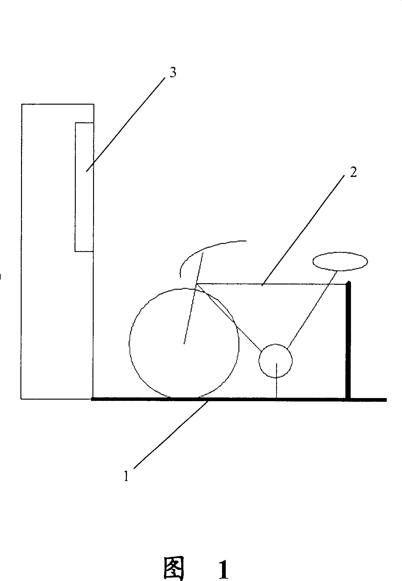 Apparatus and method for stimulating bicycle motion