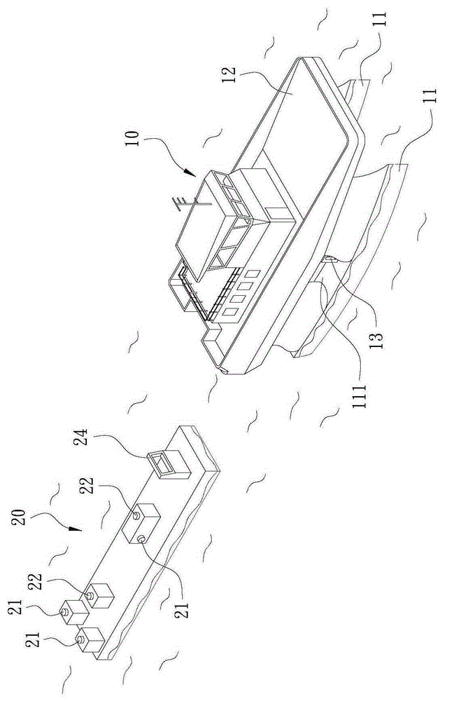 Carrying system and method for SWATH ship in entering and leaving from port