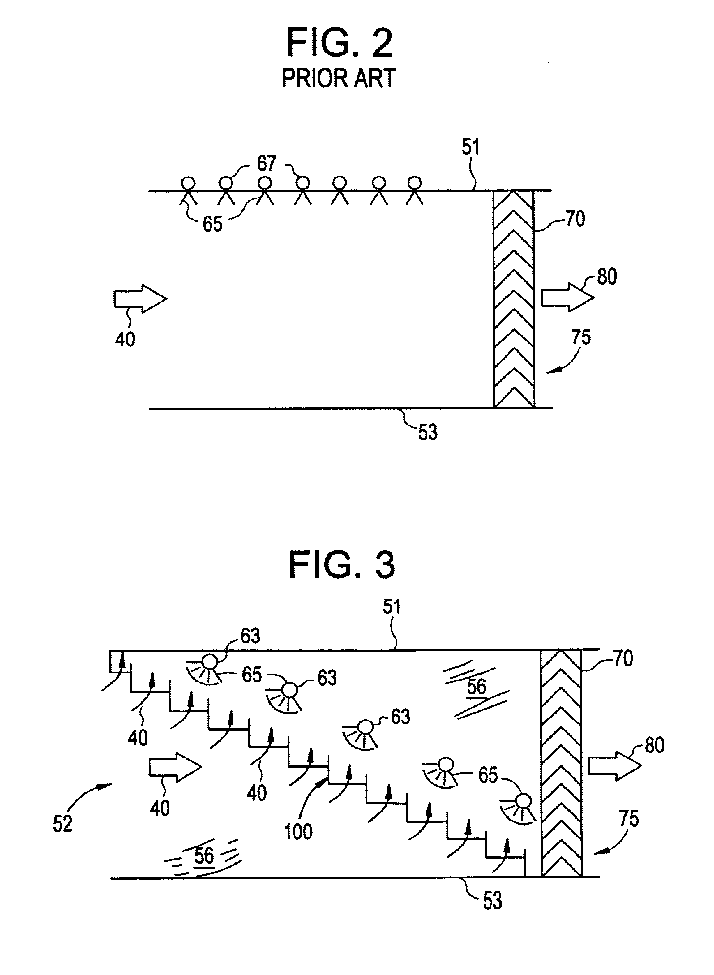 Flue gas desulfurization system with a stepped tray