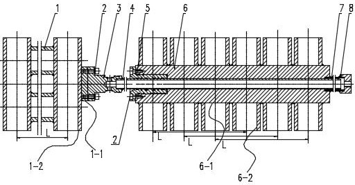 Test device and test method for live oil pipe hydraulic cylinder with built-in piston rod