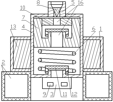 High-efficiency energy-saving lubricating oil pumping electromagnetic device