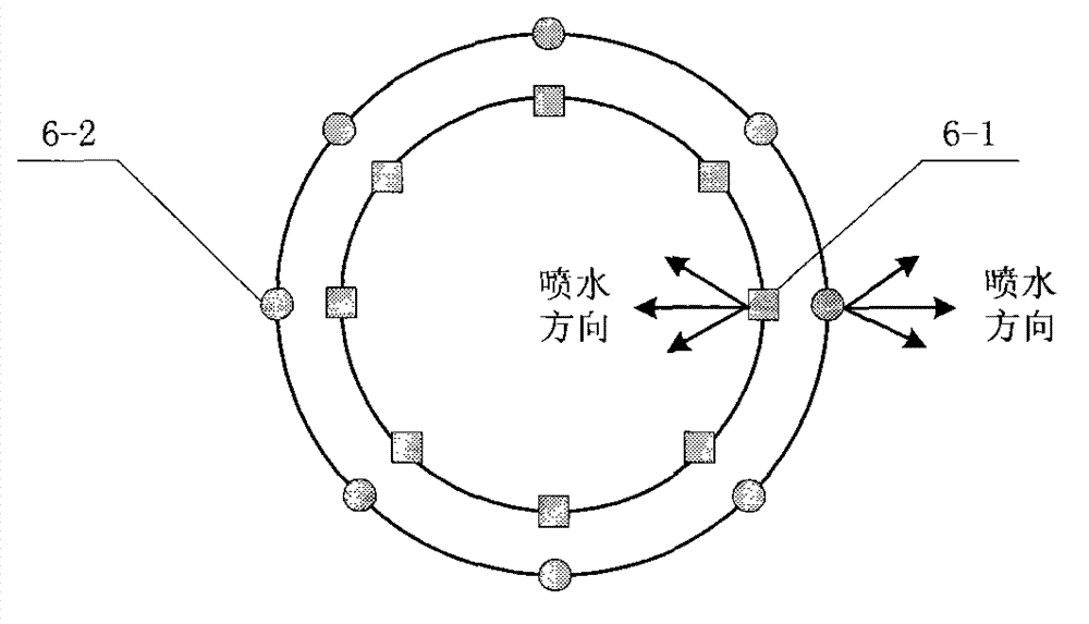 Water mist dedusting device and dedusting method for brown coal drying upgrading