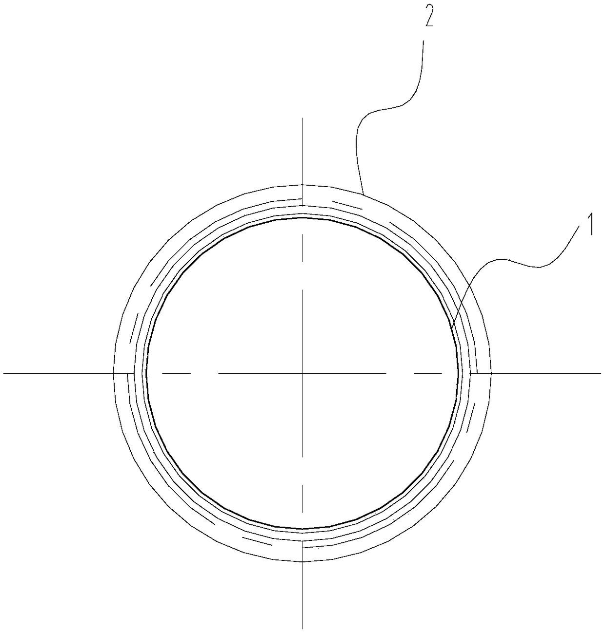Large-scale rotary cylinder support ring structure, dismounting tool of large-scale rotary cylinder support ring structure and using method of dismounting tool