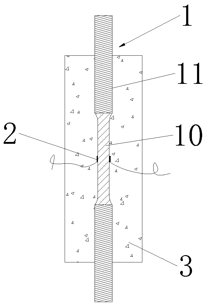 Cement-based material uniaxial tension measuring device and method