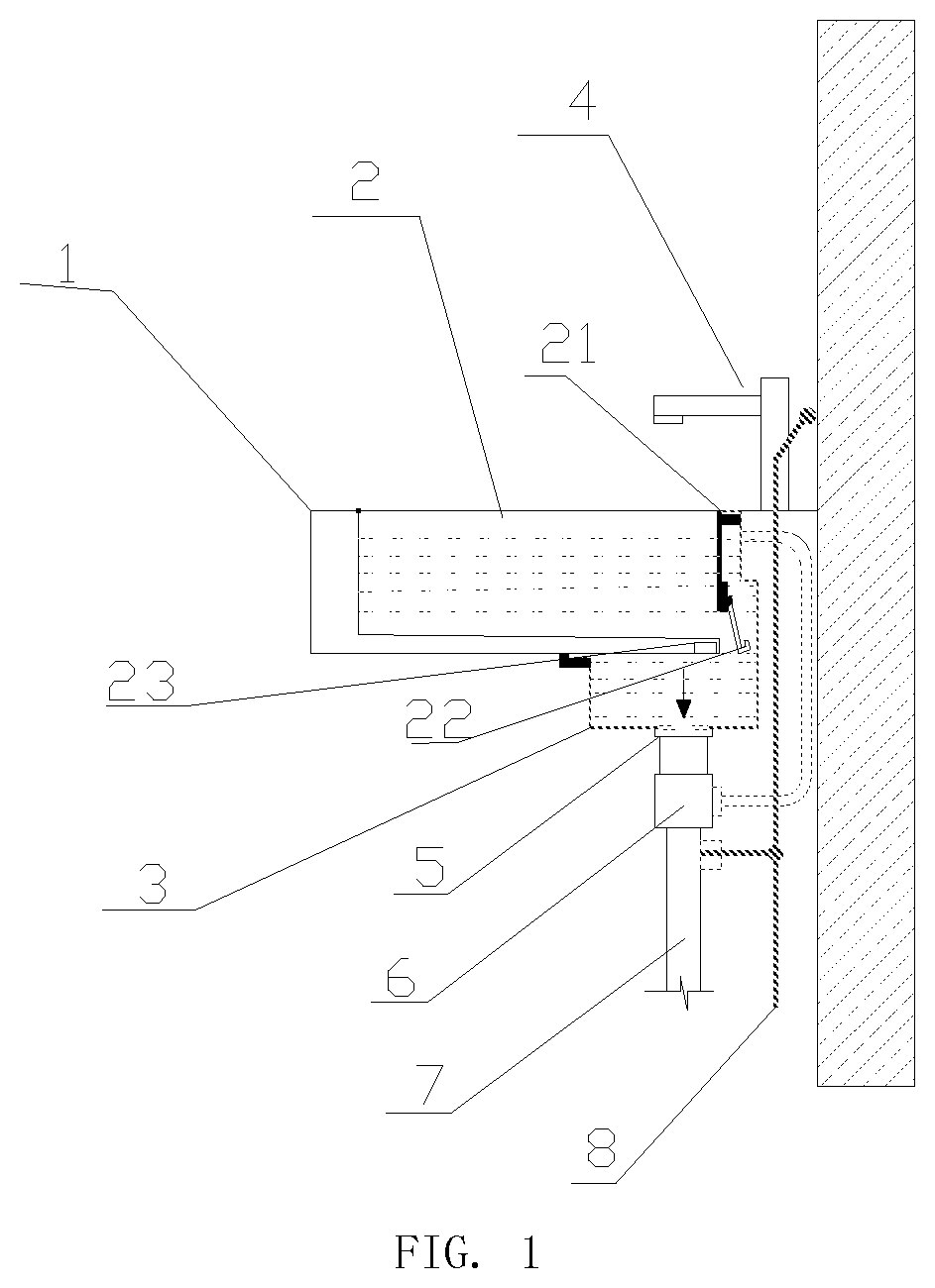 A sink having an invisible drainage device