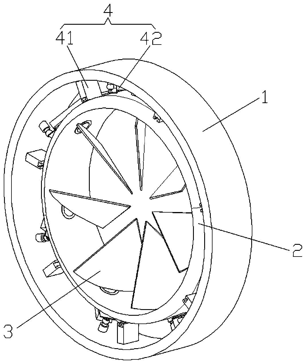 Variable-helix-angle shaftless pumping propeller