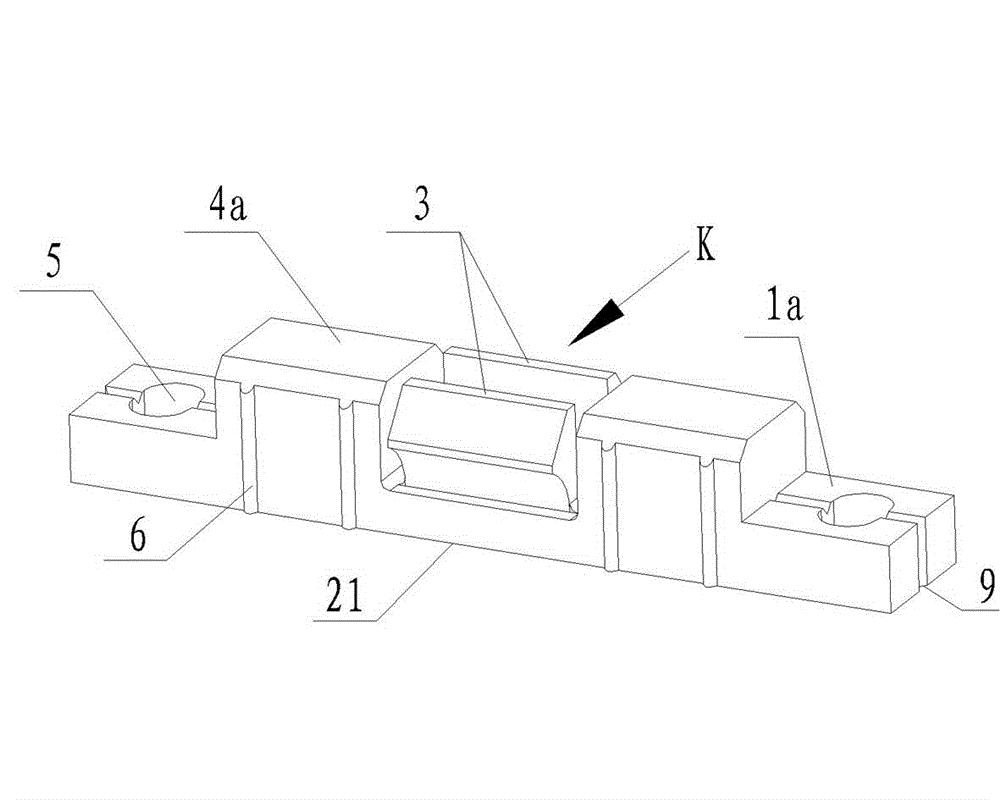 Positioning connecting piece of wooden profiles for interior decoration