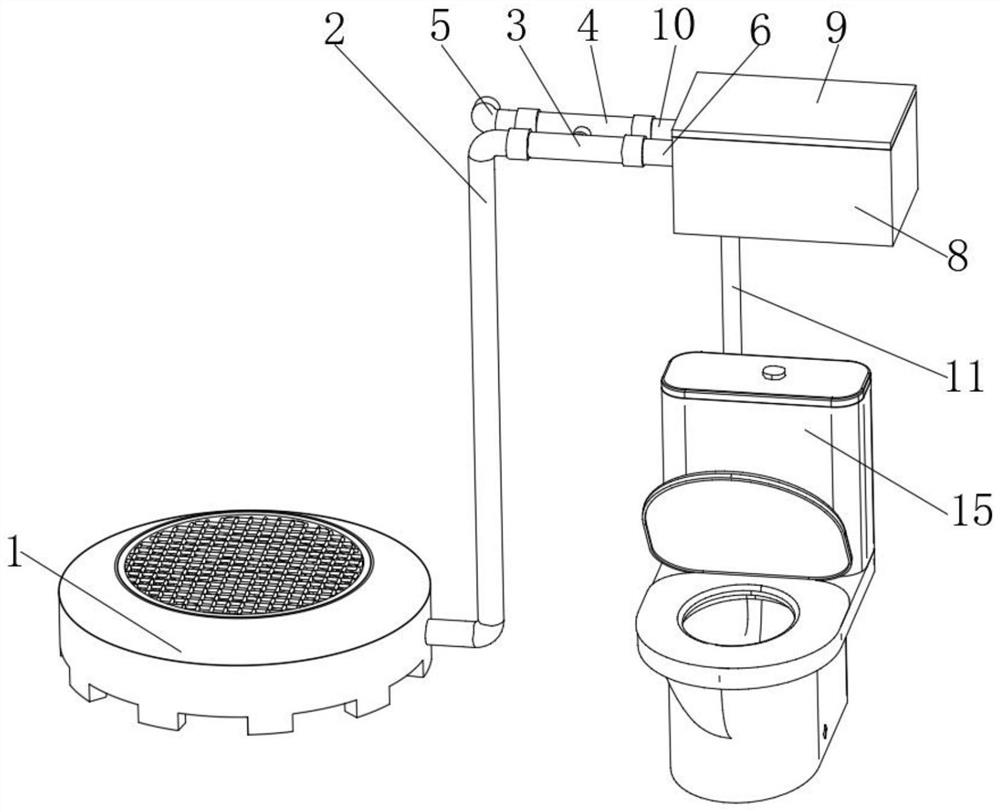 Environment-friendly shower grey water recycling device