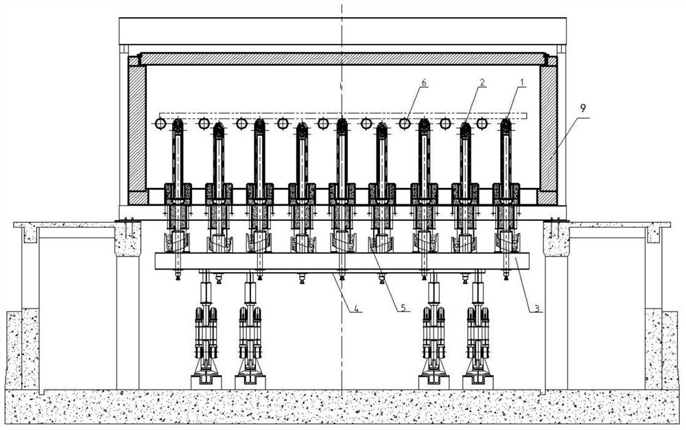 Stepping type heating furnace with double movable supporting devices for fast-paced production and machining method of stepping type heating furnace