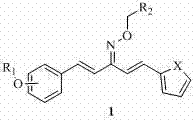 Heterocyclic 1,4-pentadiene-3-ketoxime compound as well as preparation method and application thereof