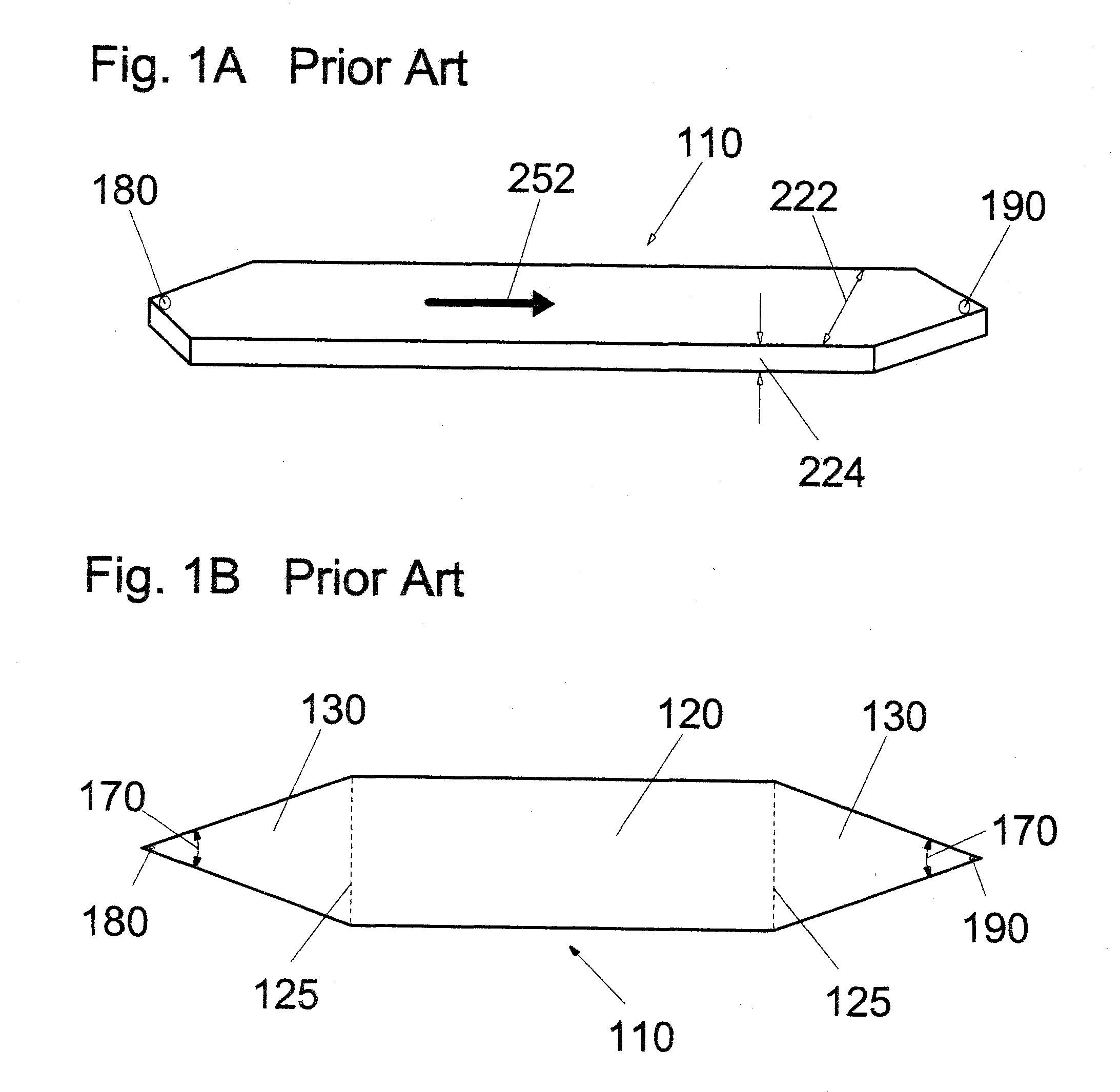 Apparatus and methods for transferring materials between locations possessing different cross-sectional areas with minimal band spreading and dispersion due to unequal path-lengths