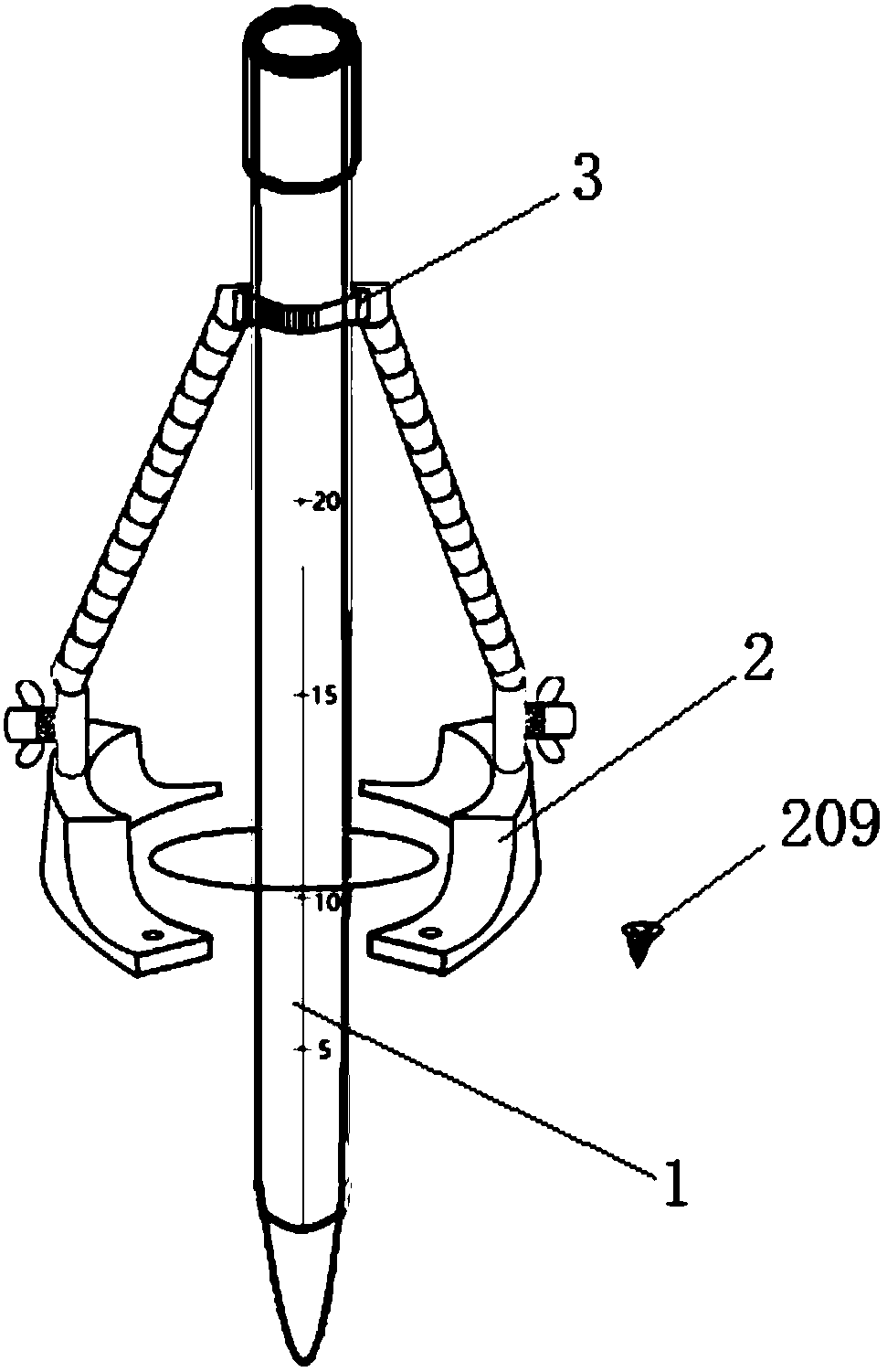 Neuroendoscope soft channel with a support arm capable of retracting scalp and adjusting skull
