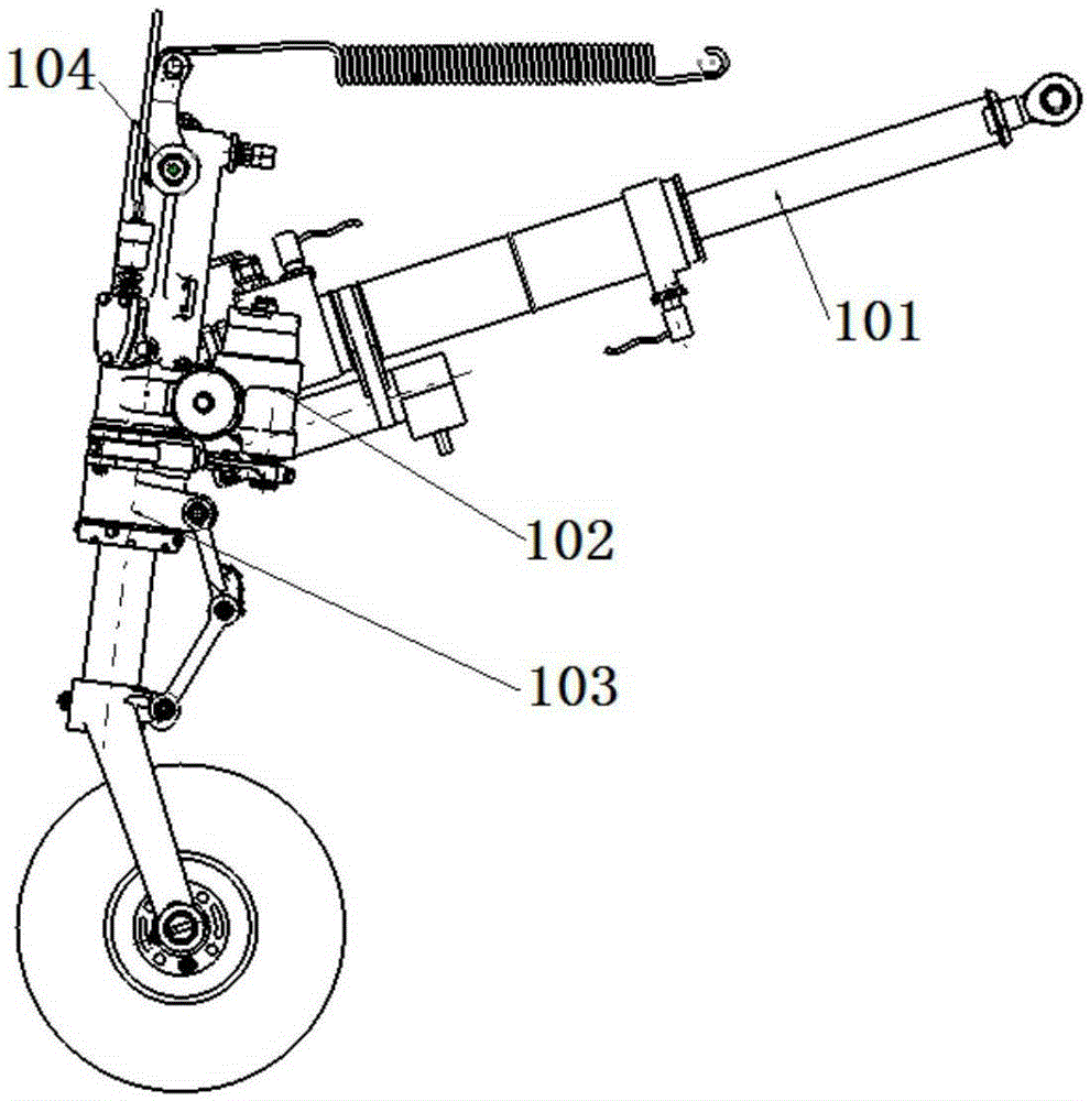 Landing-gear raising-lowering device