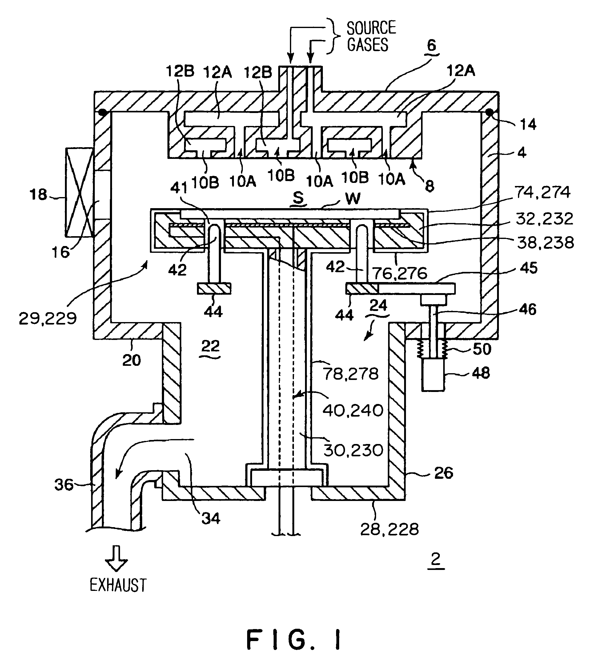 Loading table and heat treating apparatus having the loading table