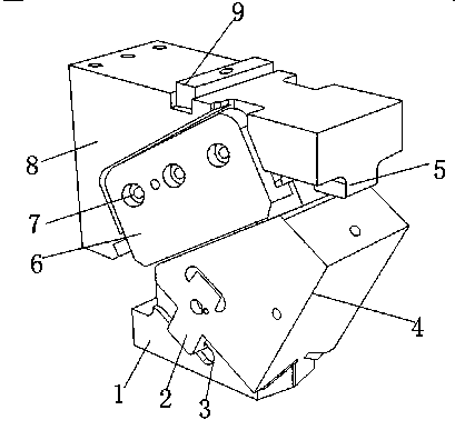 Automobile die tapered wedge device