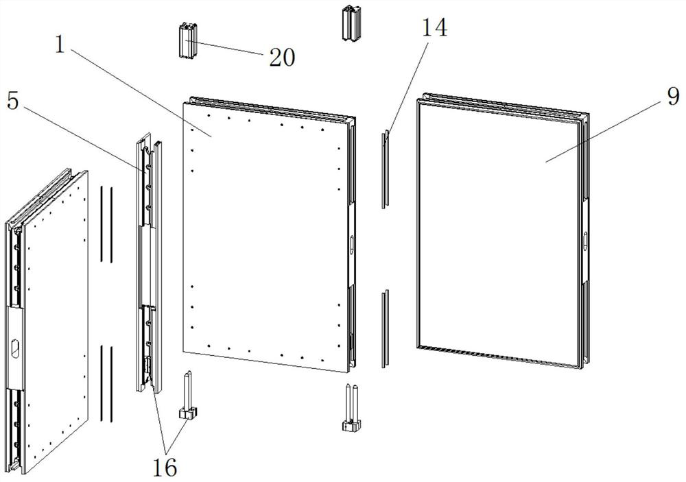 Rapid assembling structure of modular wallboards