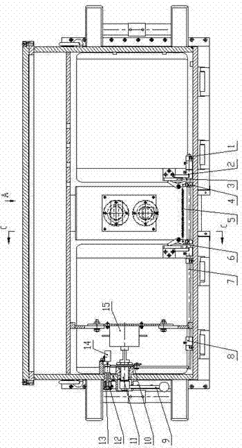 Mechanical latch linkage device in heading machine explosive-proof electric cabinet dual-quick-opening door