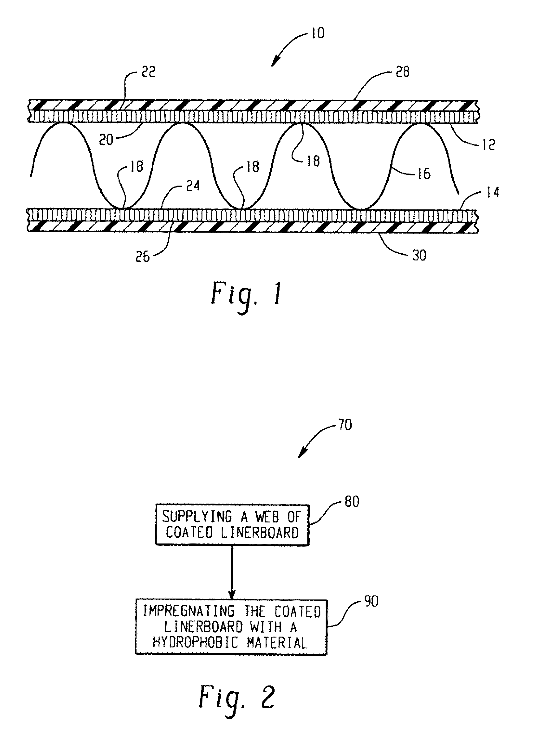 Corrugating linerboard, corrugated board, and methods of making the same