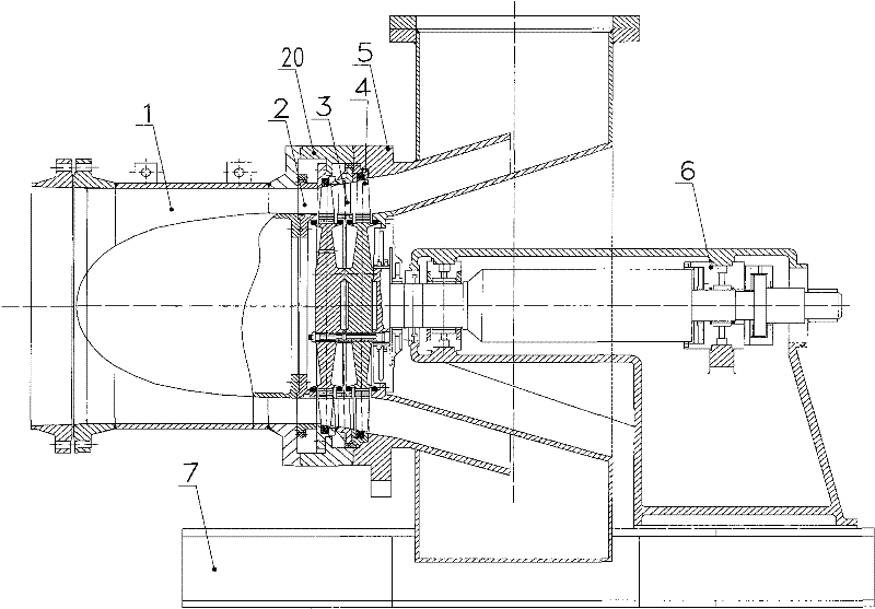 High-temperature axial-flow type tail gas turbine