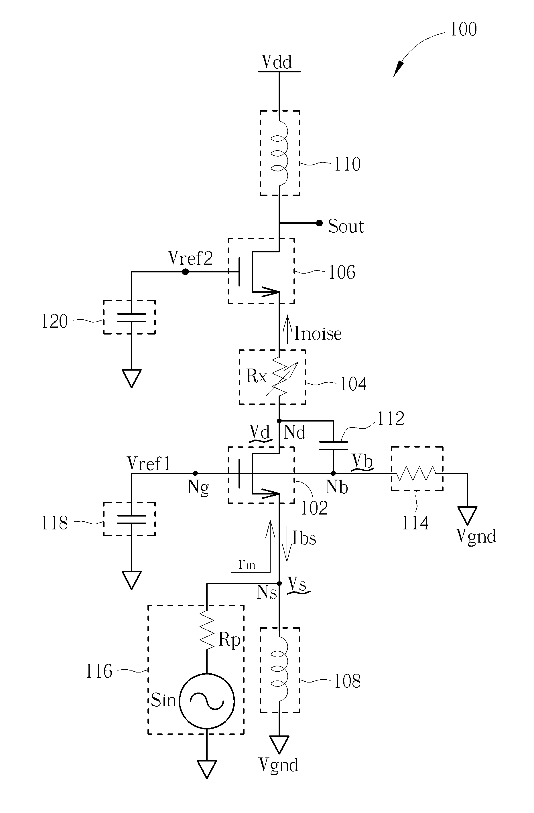 Low-noise signal amplifying circuit and method thereof