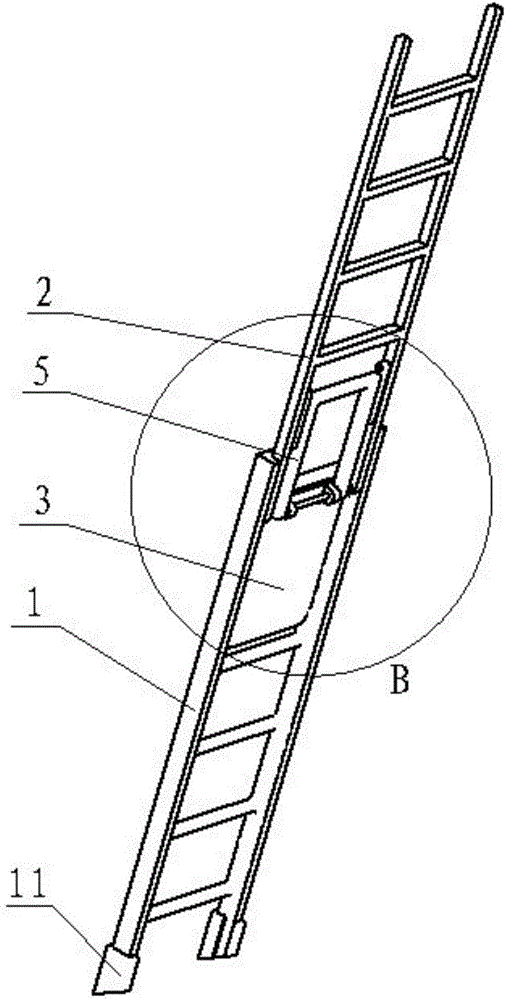 Double-purpose folding ladder