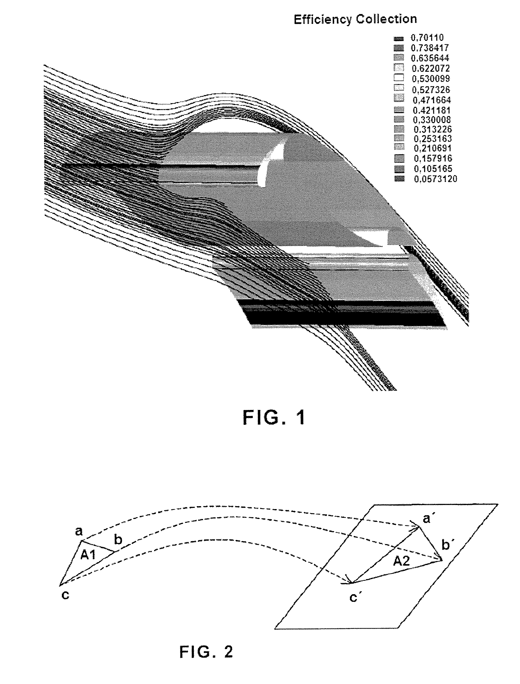 Computer-aided method for predicting particle uptake by a surface of a moving object