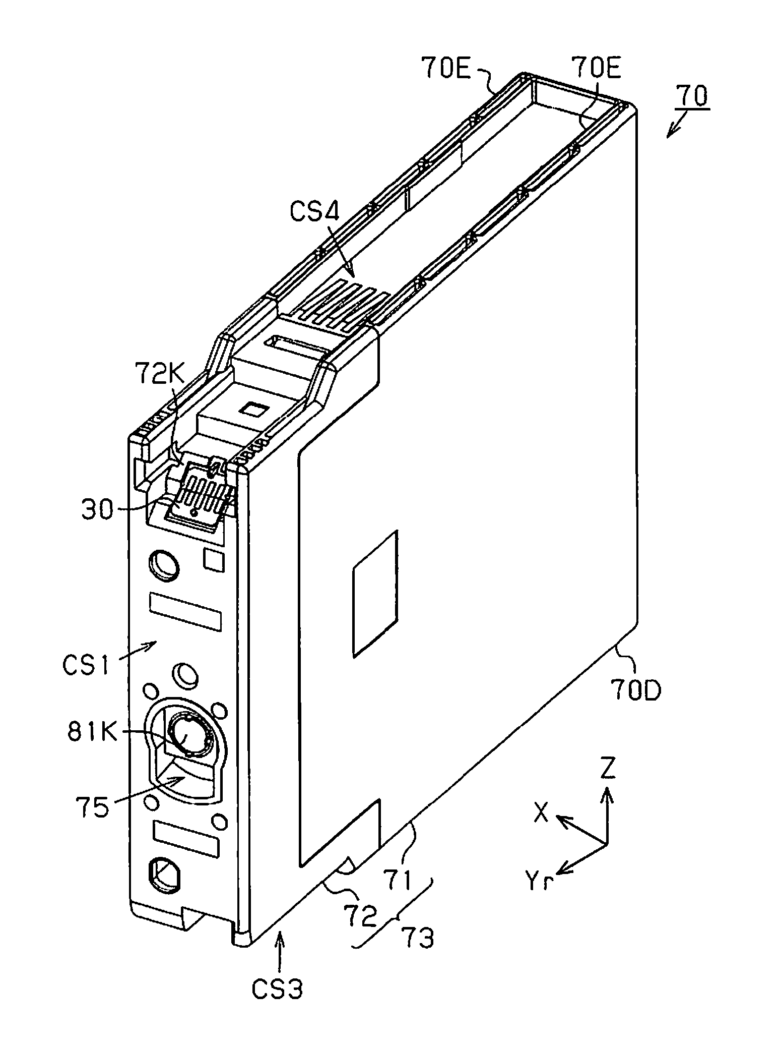Liquid housing container recycling method, and liquid housing container