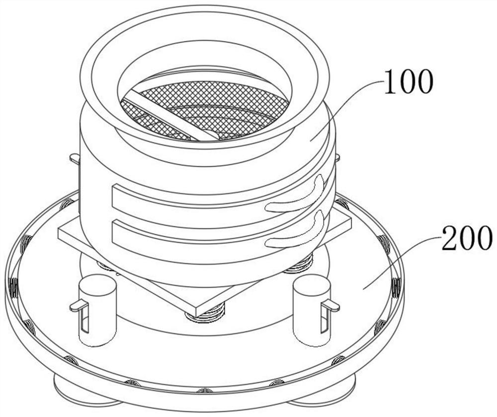 Rolling type artichoke screening device based on gravity of conical base