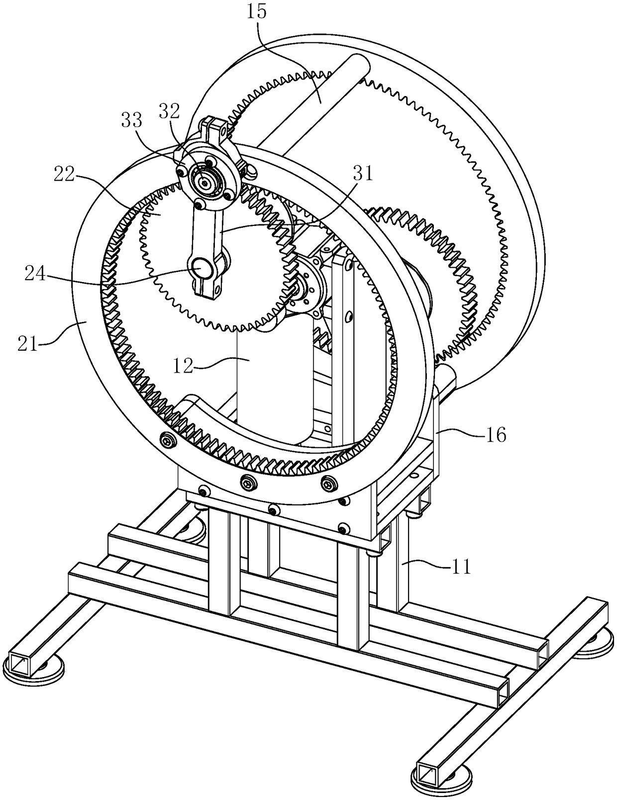 Single-degree-of-freedom rehabilitation training device with elliptical output trail