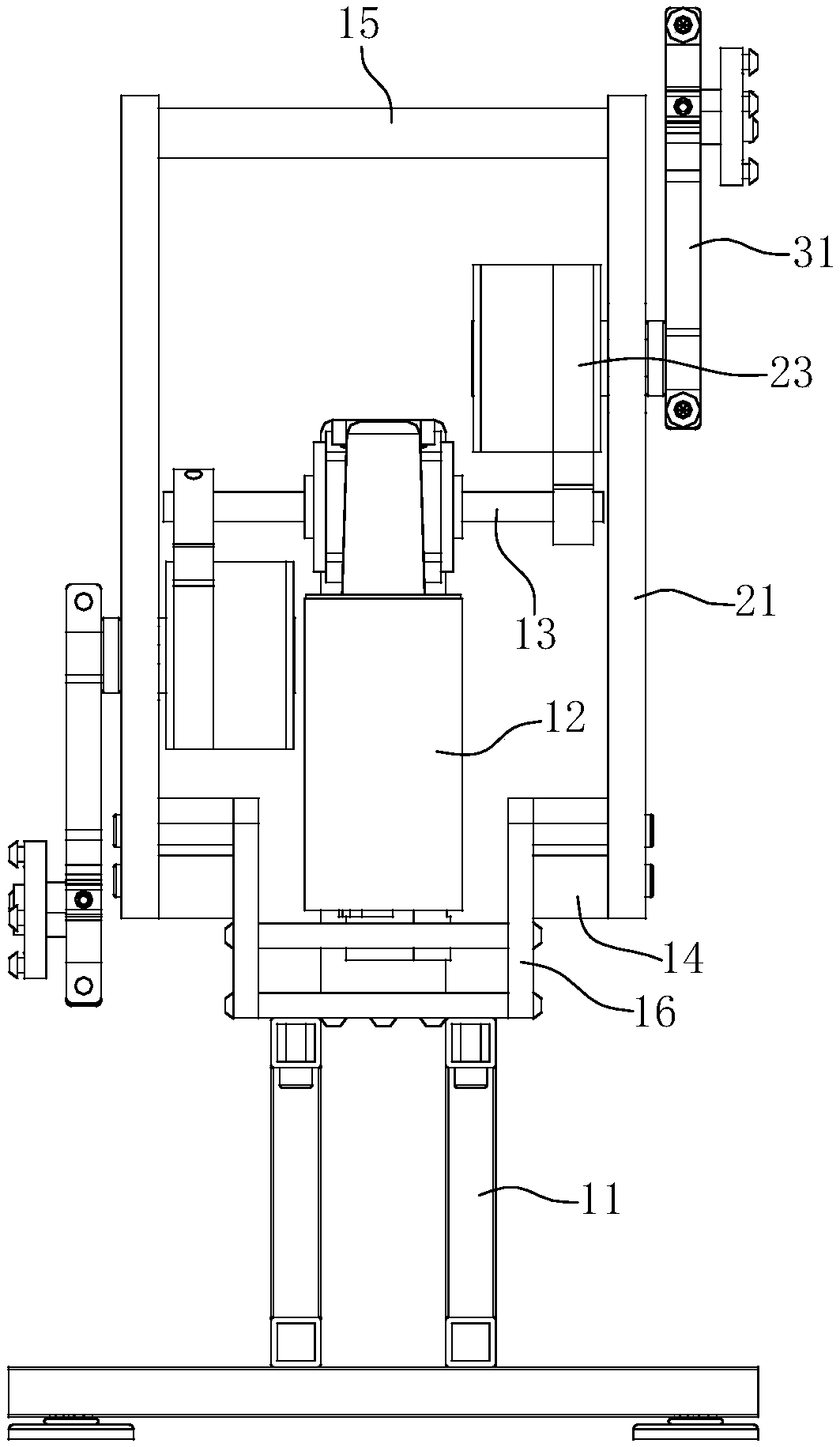 Single-degree-of-freedom rehabilitation training device with elliptical output trail