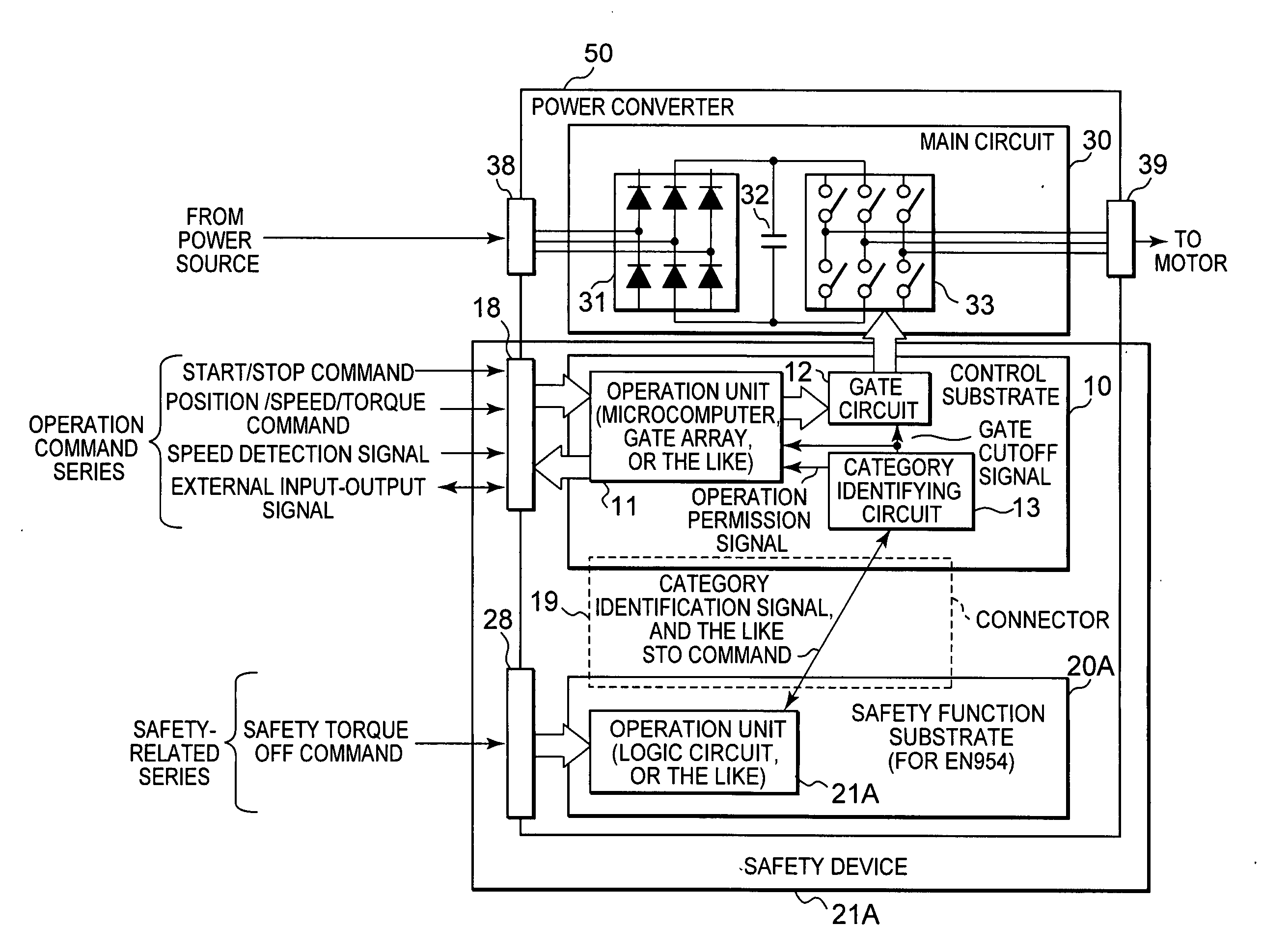 Safety device and power converter