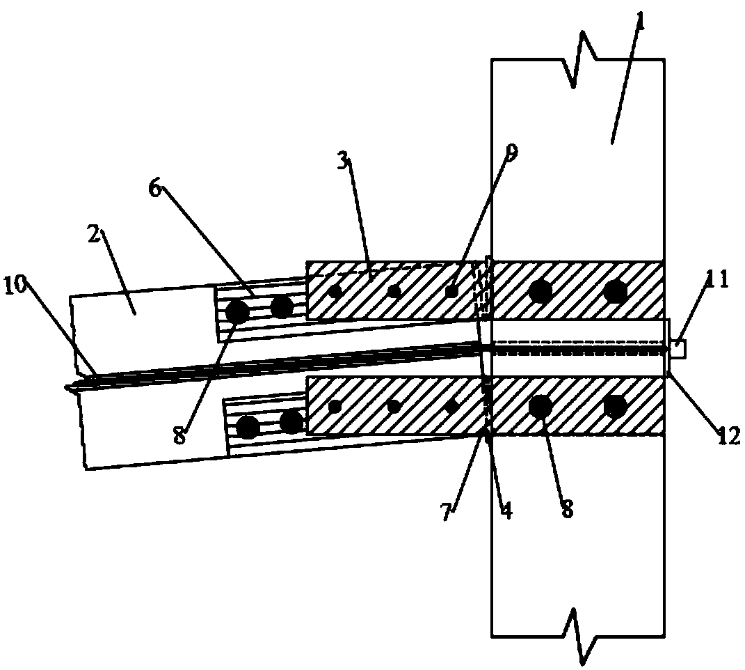 Self-resetting glued wood structure beam-column joint capable of replacing top-bottom friction energy-consuming device