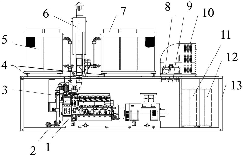 Integrated gas power generation device