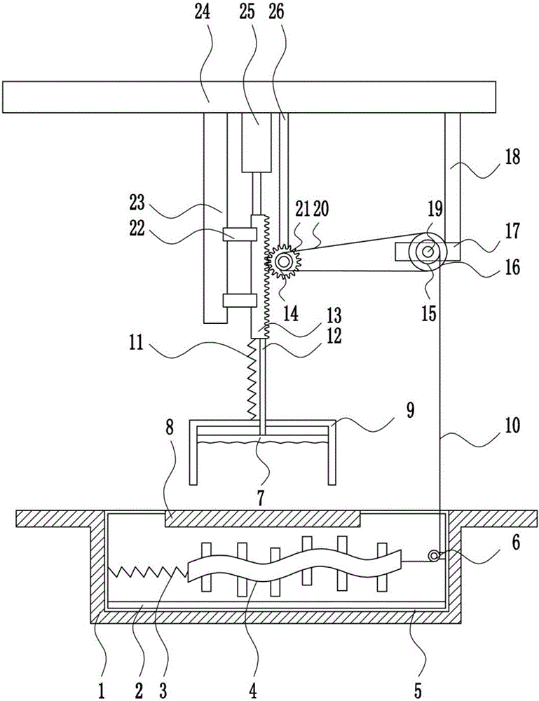 Molding device for mosaic tile manufacturing