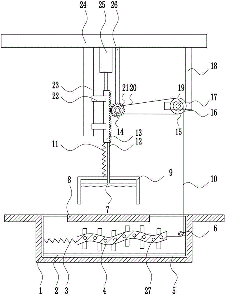 Molding device for mosaic tile manufacturing