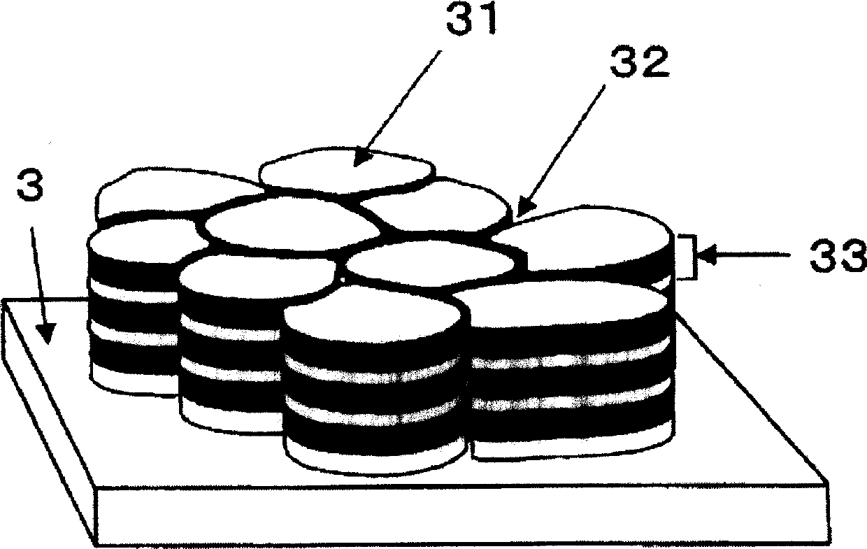 Perpendicular magnetic recording medium having alternatively layered structure of Co alloy and Pt thin film, its production method and apparatus