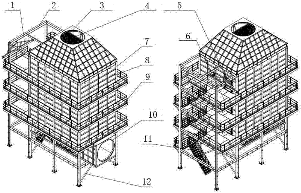 SCR (selective catalytic reduction) flue gas denitration reactor