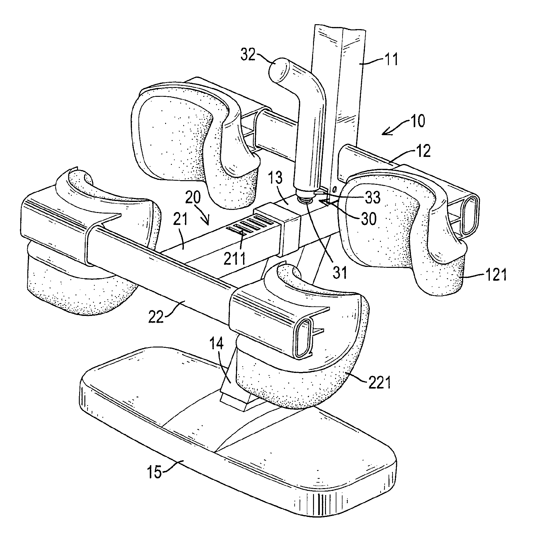Ankle clamp assembly for an inversion table