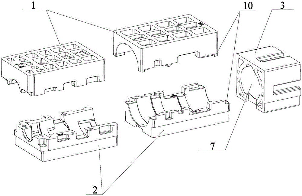 Full-closed cushion packaging structure of cabinet air conditioner