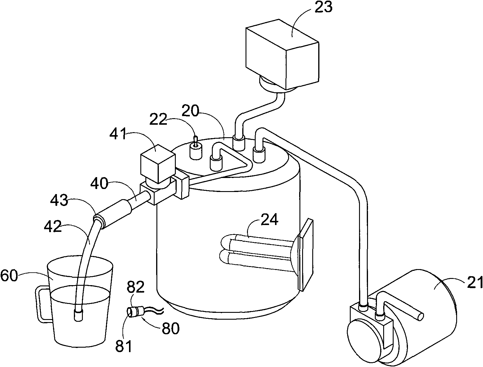 Steam heating device capable of measuring temperature by infrared