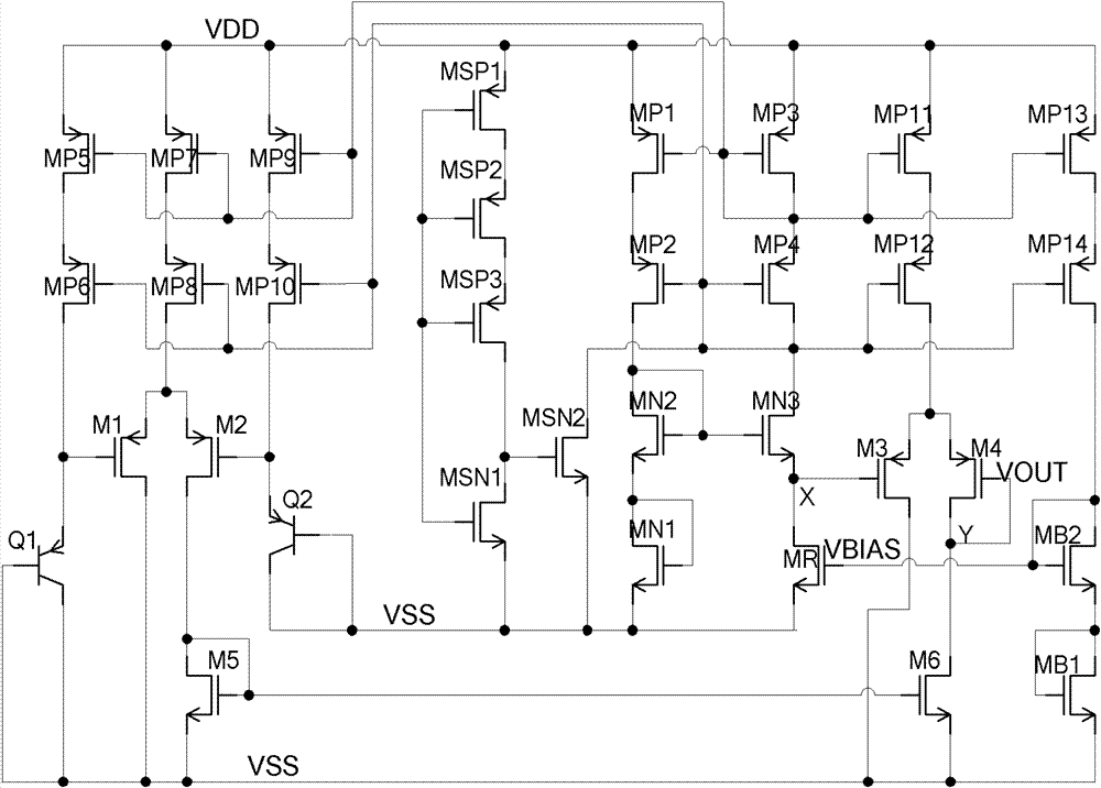 Nonresistance CMOS voltage reference source