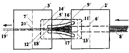 Rotary compact spinning fiber gathering device