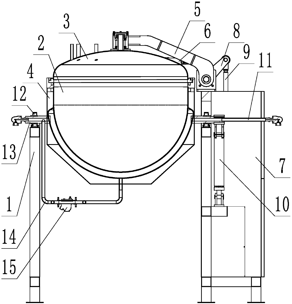 Cooking pot with function of automatically turning pot body and opening pot cover