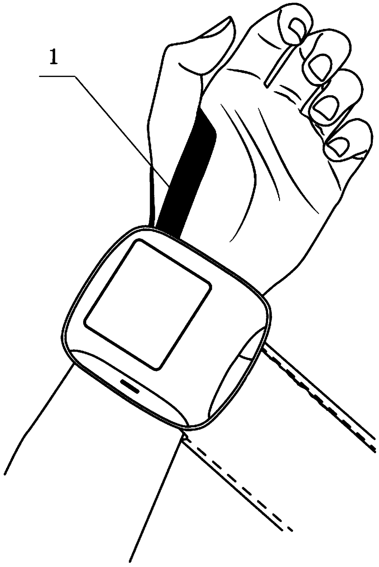 Wrist electronic sphygmomanometer hand strap