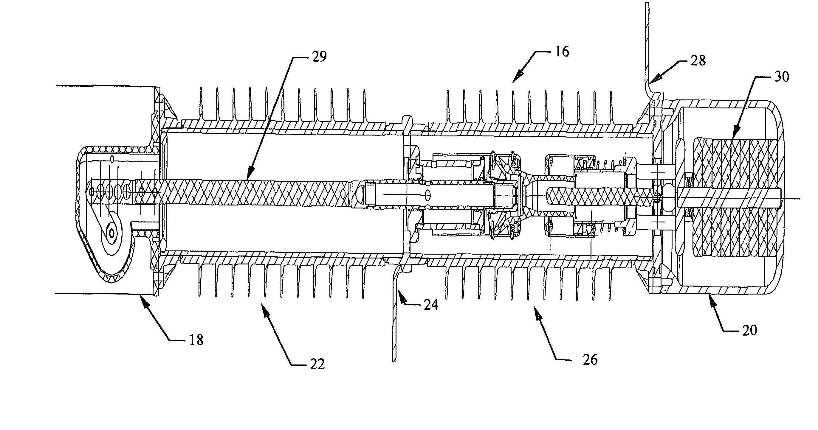 Capacitor switch with internal retracting impedance contactor