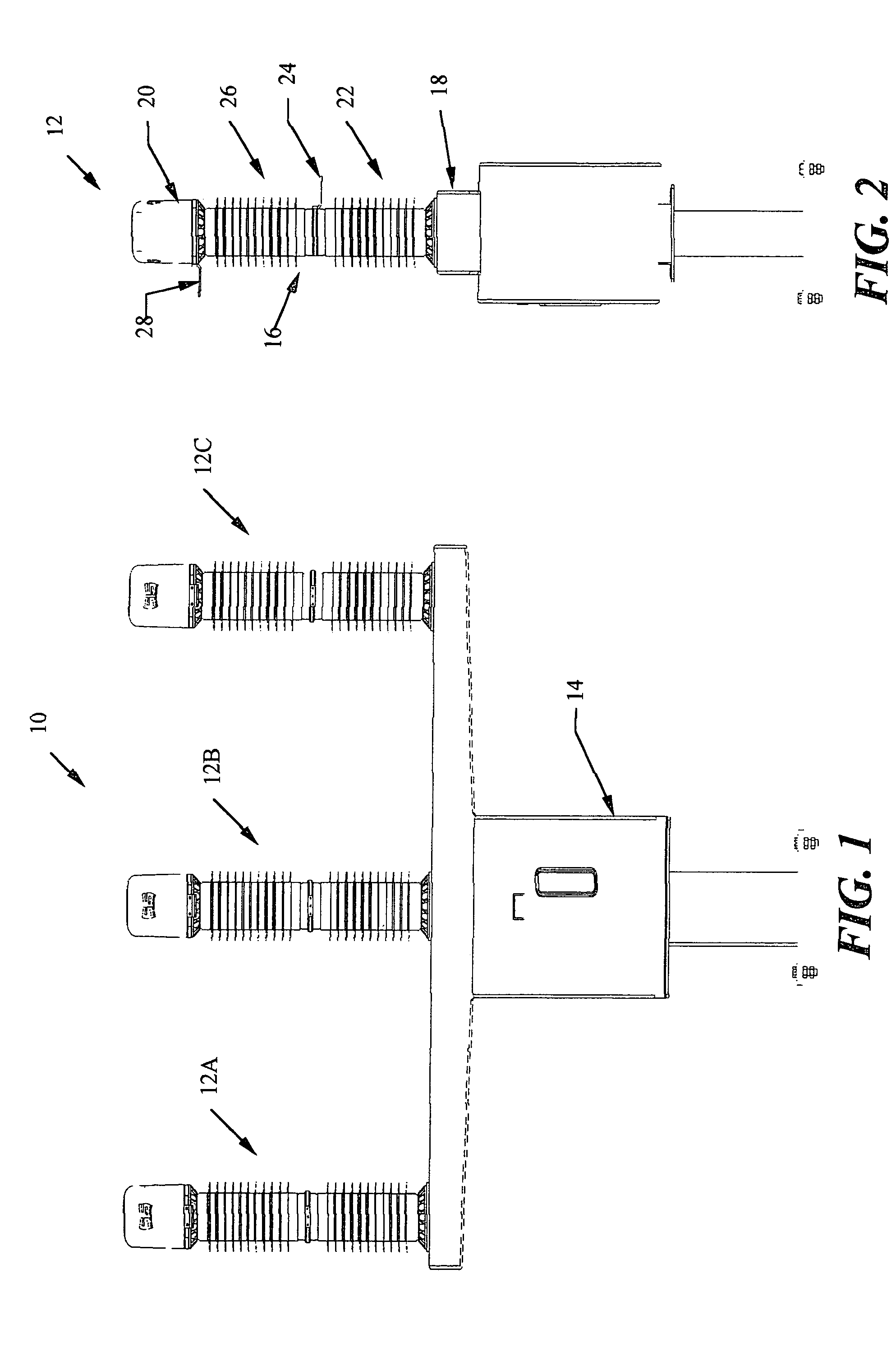 Capacitor switch with internal retracting impedance contactor