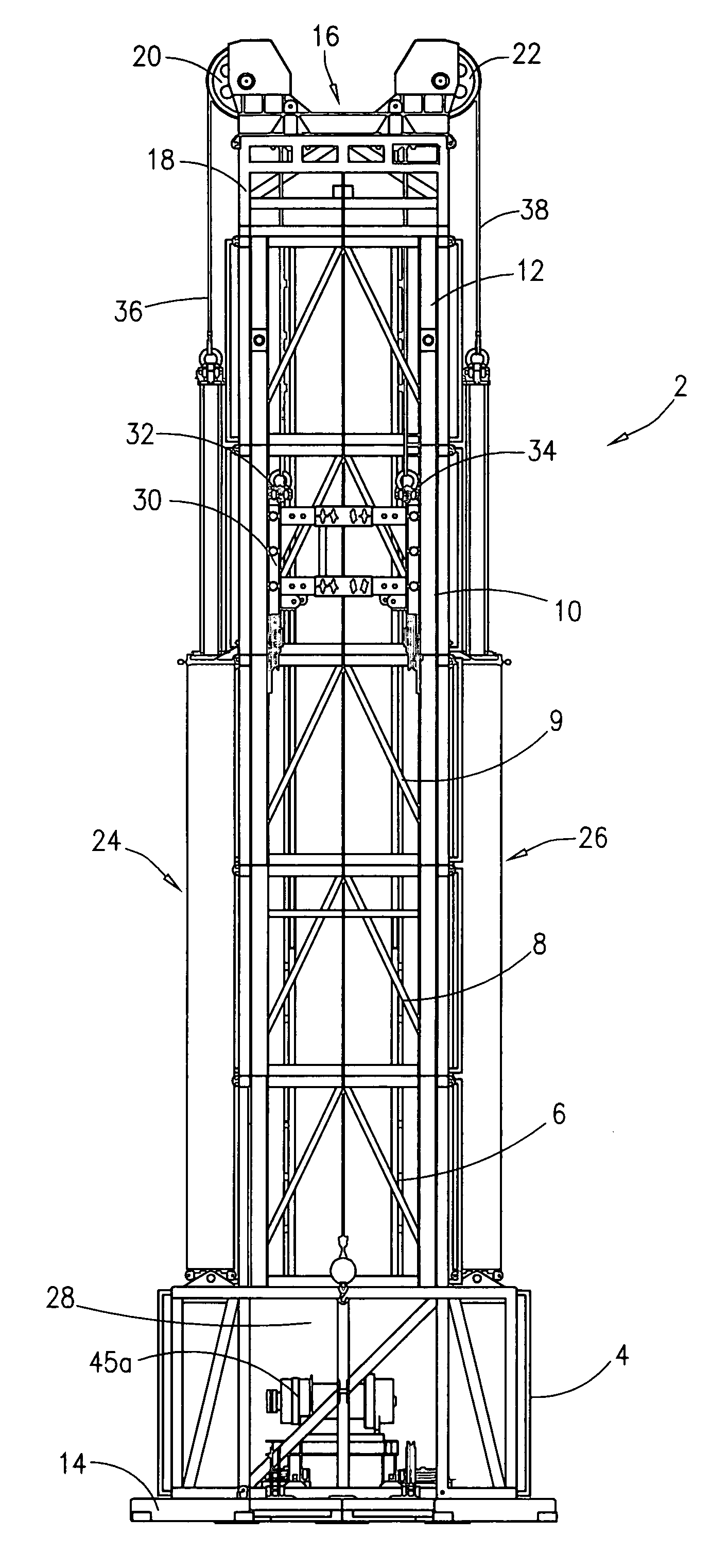 Apparatus for performing well work on floating platform
