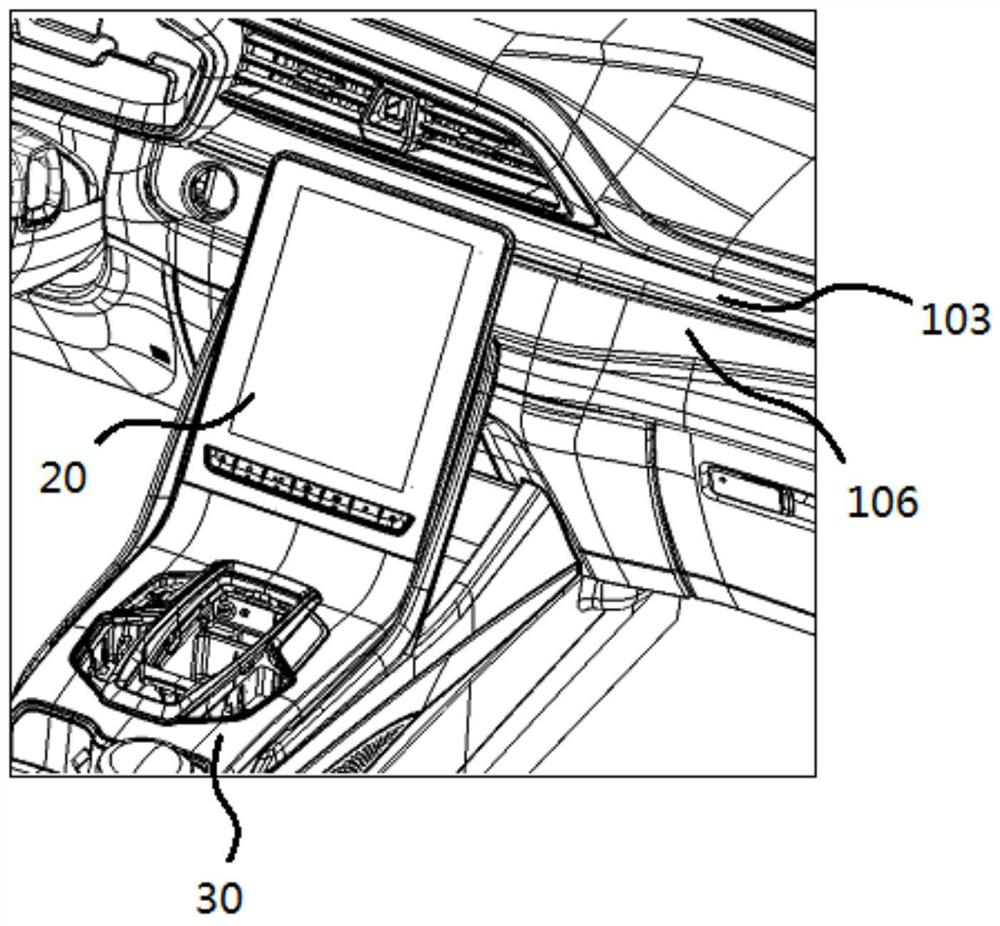 Suspension type display screen system and automobile