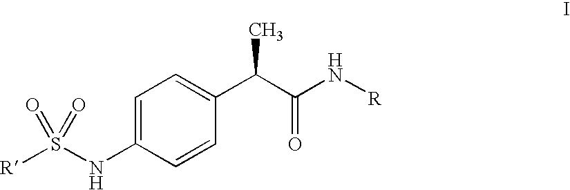 (2R)-2-[(4-sulfonyl) aminophenyl] propanamides and pharmaceutical compositions containing them