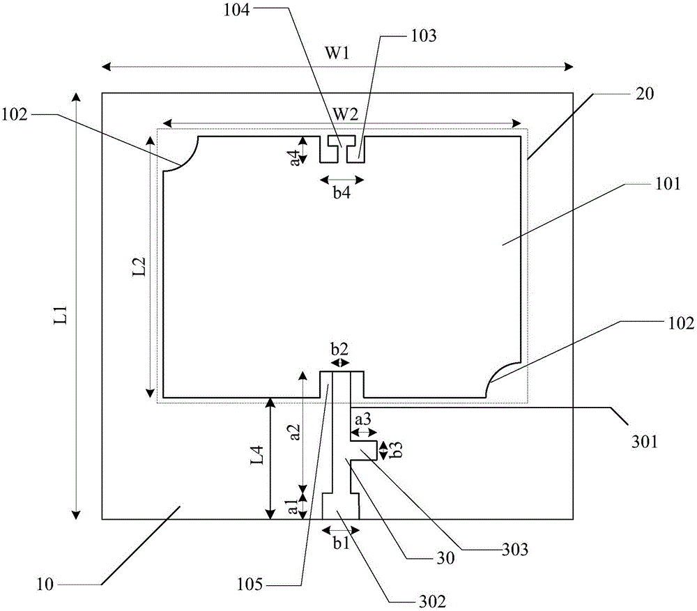 Antenna radiator structure and patch antenna thereof